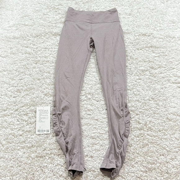 Lululemon Athletica Inner Glow High Rise Tight Cotton Washed Half Moon Gray 4 - Picture 7 of 12